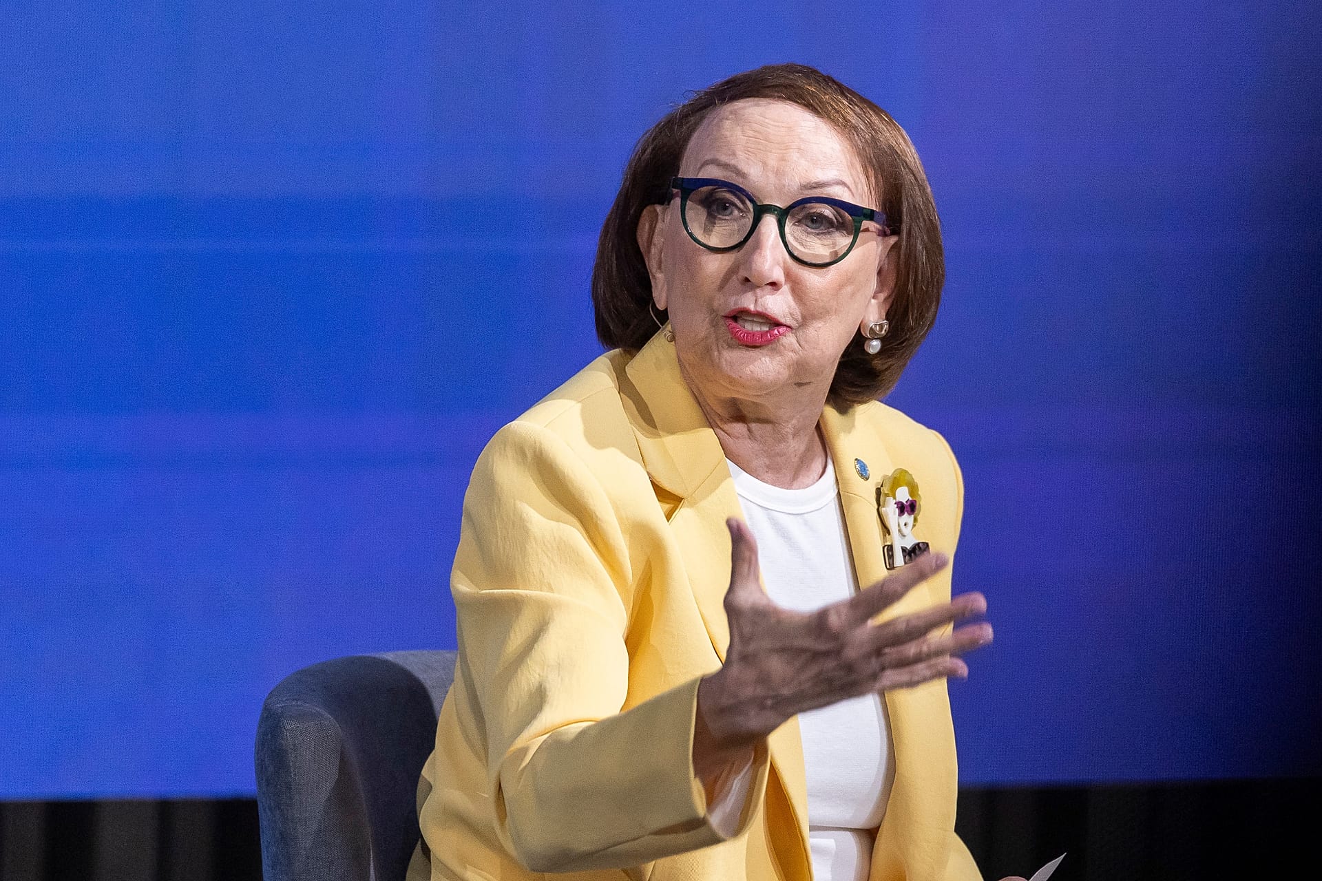 Geçen ayki oylamada bir sonraki BM Genel Sekreterliği için favori olan Rebeca Grynspan, 9 Haziran 2026'da Cenevre'de konuşuyor