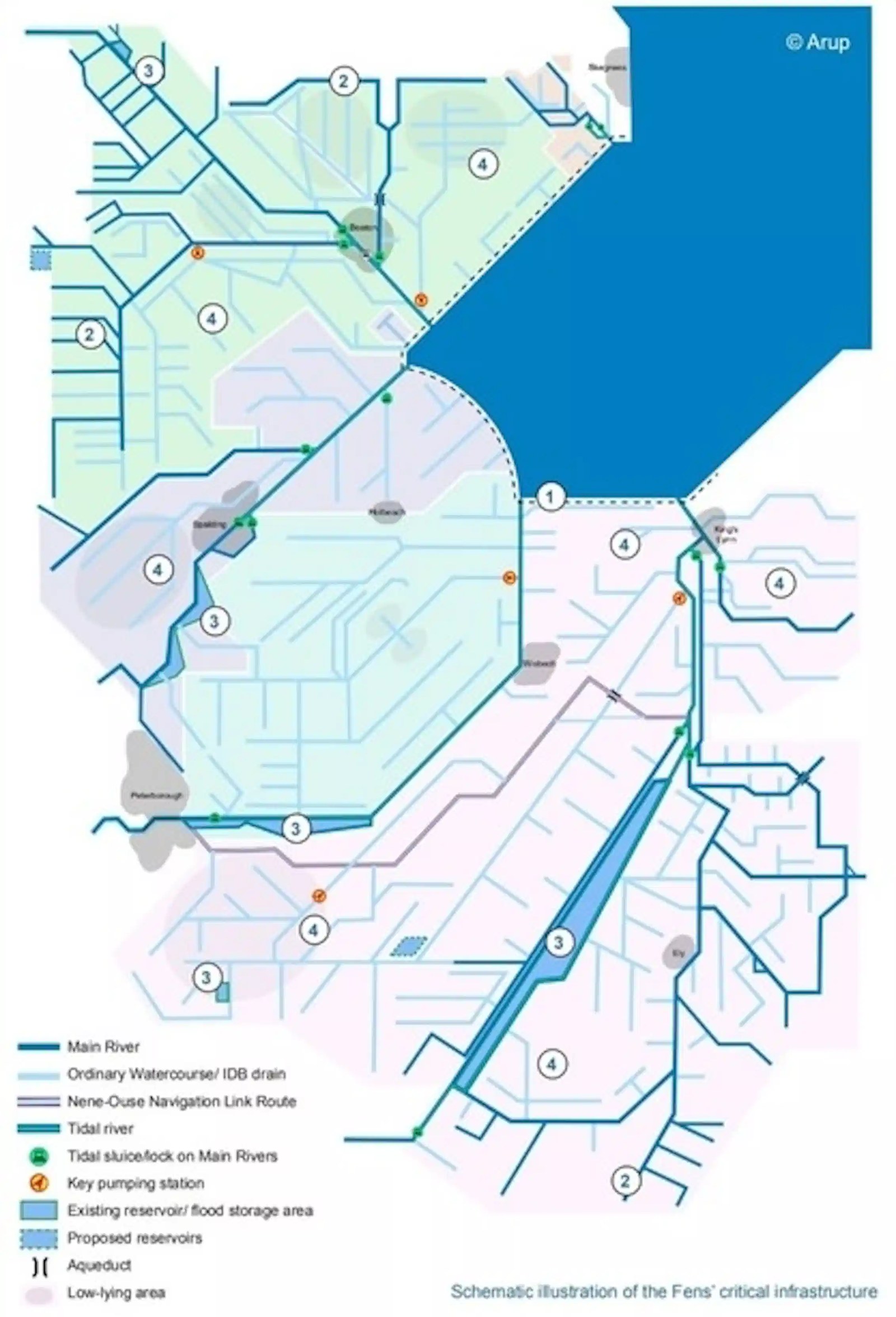 Map of Fenland infrastructure.