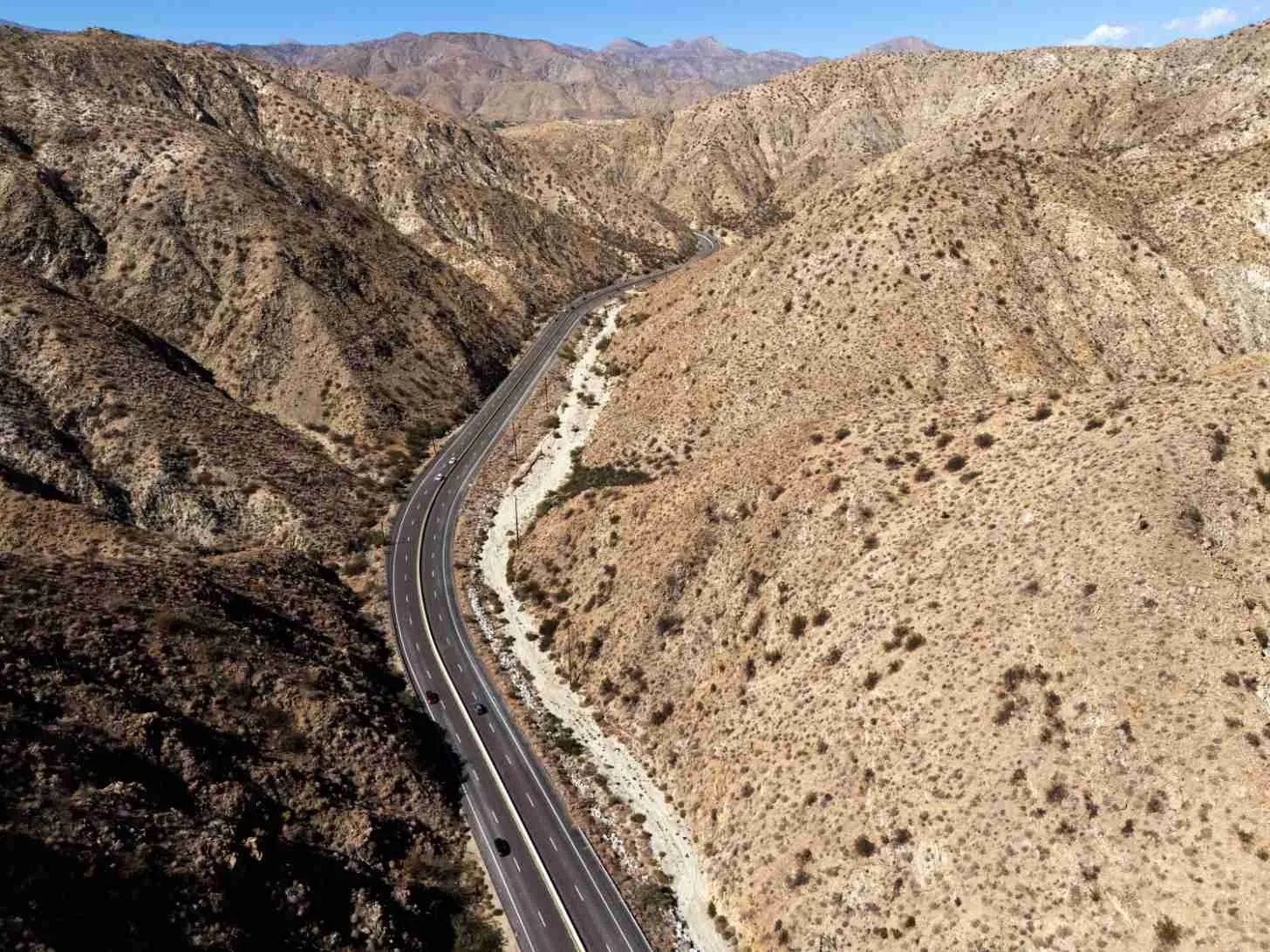Location for a proposed wildlife crossing over the Morongo Grade of State Route 62. Courtesy of Mojave Desert Land Trust/Lighthawk
