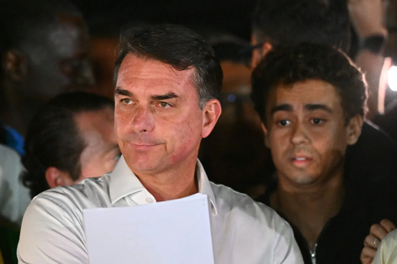 Flavio Bolsonaro said it’s ‘impossible to recognise’ the result, claiming ‘the rules of the game were changed’. Andre Borges/EFE/EPA