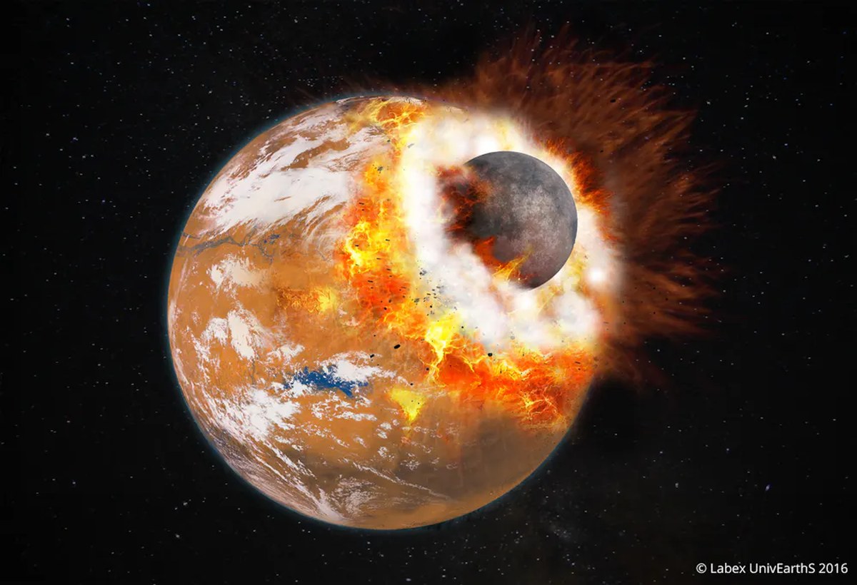 Giant impact on Mars