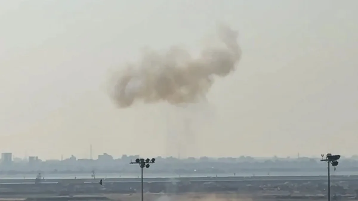 Smoke rises from the site of a strike in Yemen