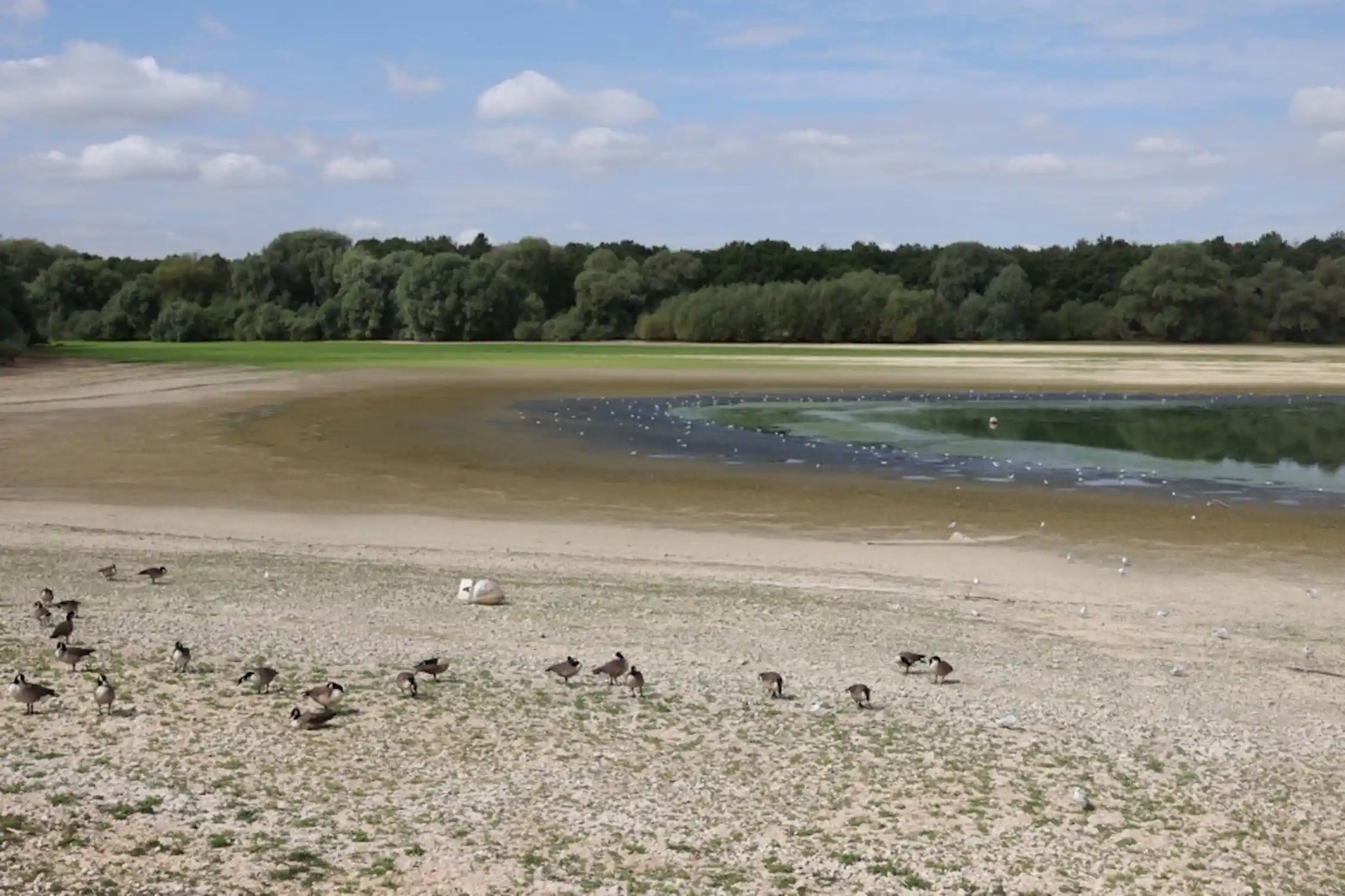 Dry reservoir bed