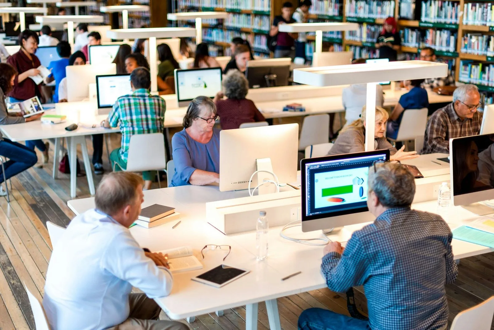 Public libraries also provide valuable space for people to access the internet. Rawpixel.com/Shutterstock