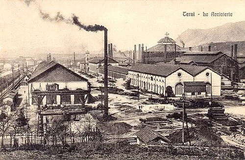 Terni steel mills in 1912