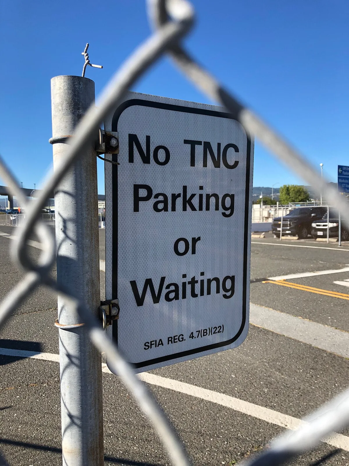 Airports in California, such as the San Francisco International Airport, regulate where TNC (Transportation Network Companies - the legal term for rideshare companies in California) vehicles may pick up, drop off, or wait for passengers.