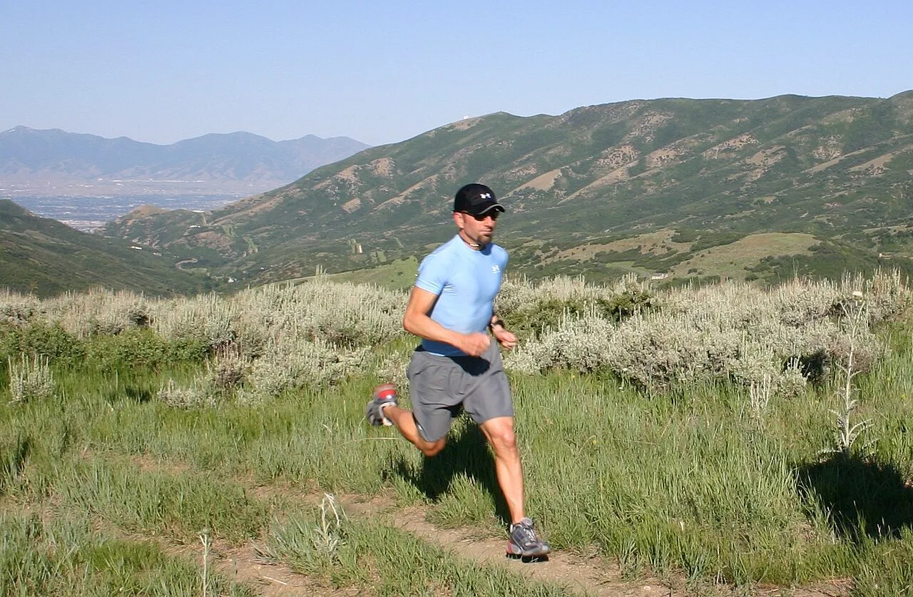 Wyoming Ultra maratonundan bir koşucu.